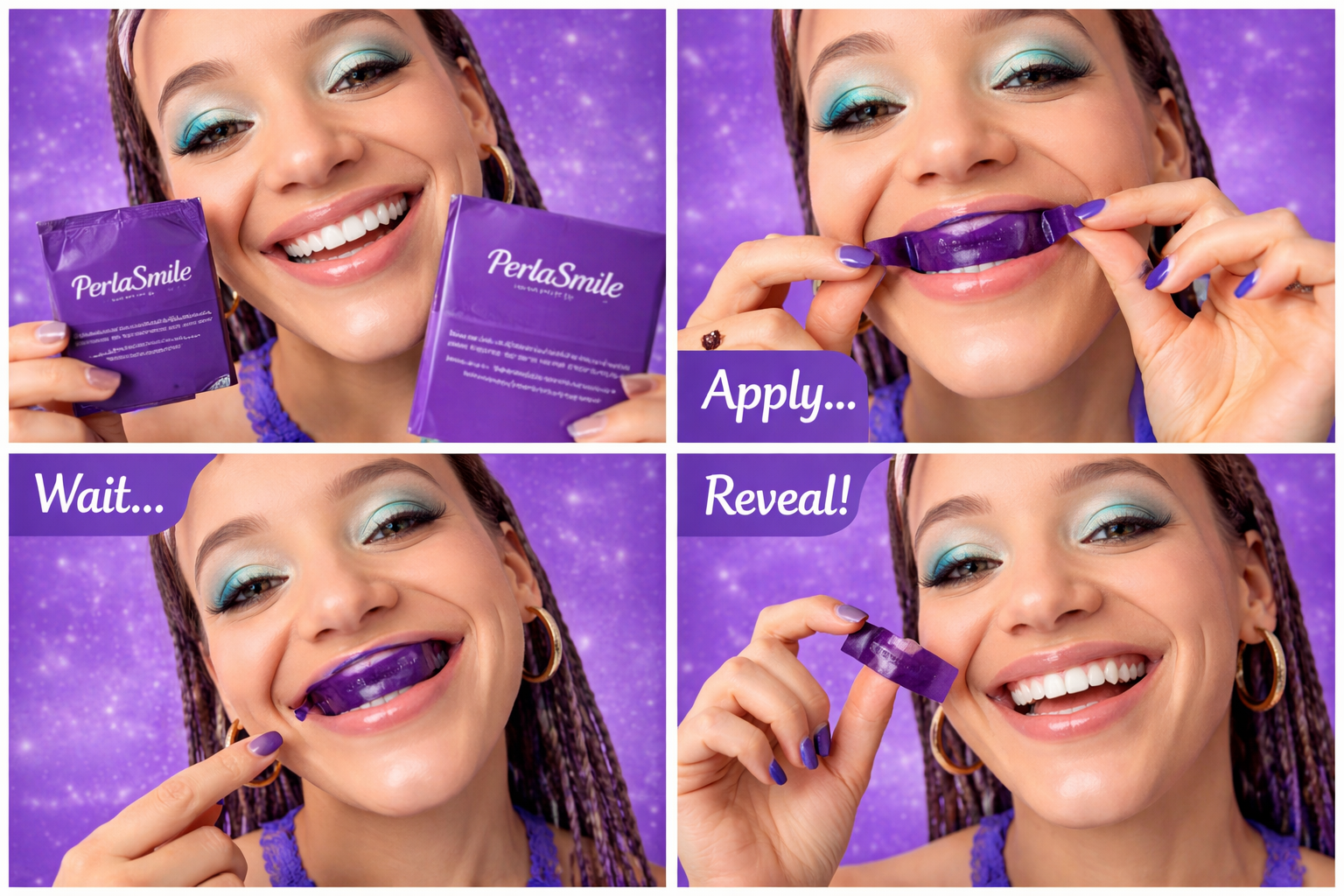 Purple Teeth Whitening Strips